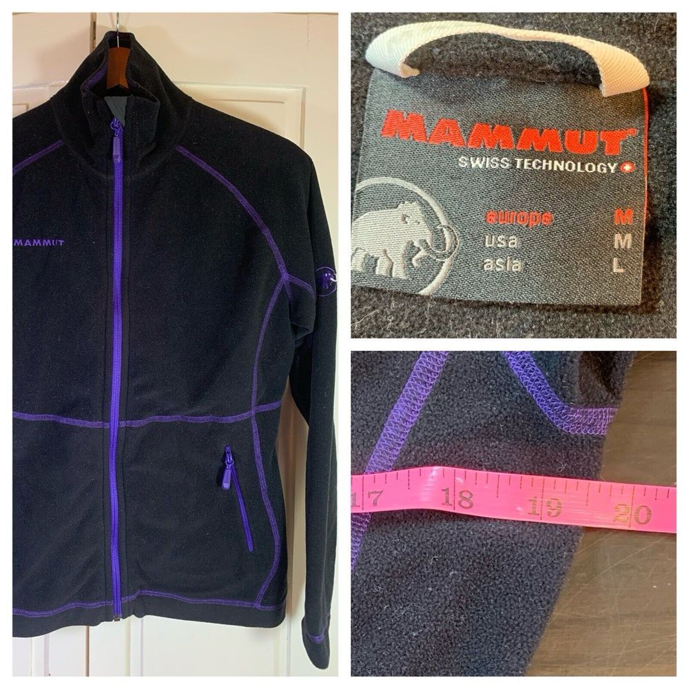 Mammut Fleece Womens‎ Medium Sweater Black Gorpcore Classic Outdoorsy Hiking Ski